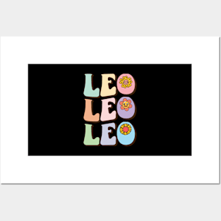 Retro Leo Zodiac Sign astrology July August Birthday Leo Posters and Art